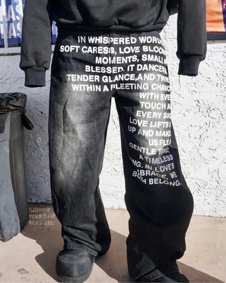 Twisted Words Jeans